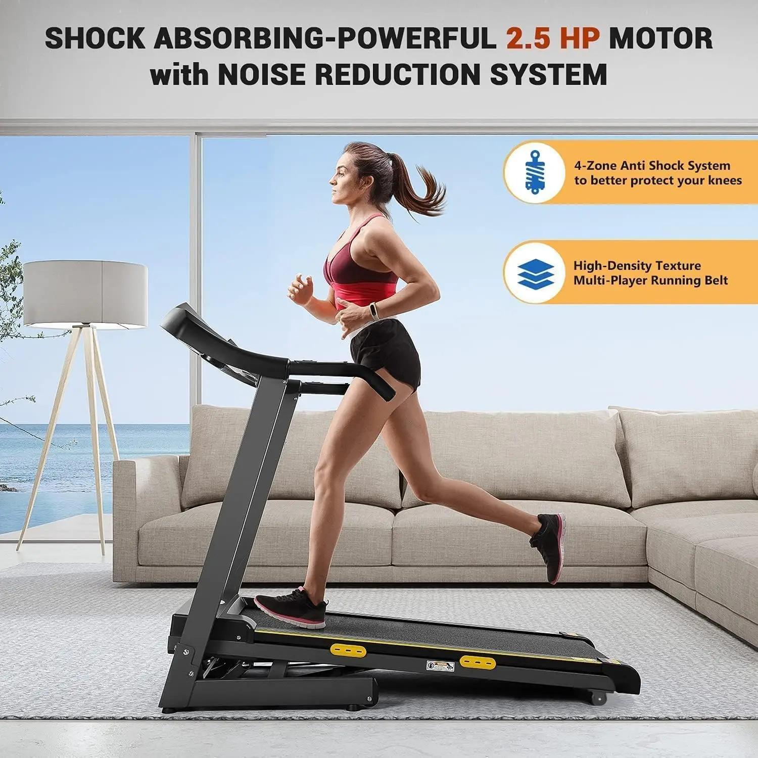 Tapis roulant électrique pliable avec inclinaison automatique, machine de course, 17 en effet, 2,5 H