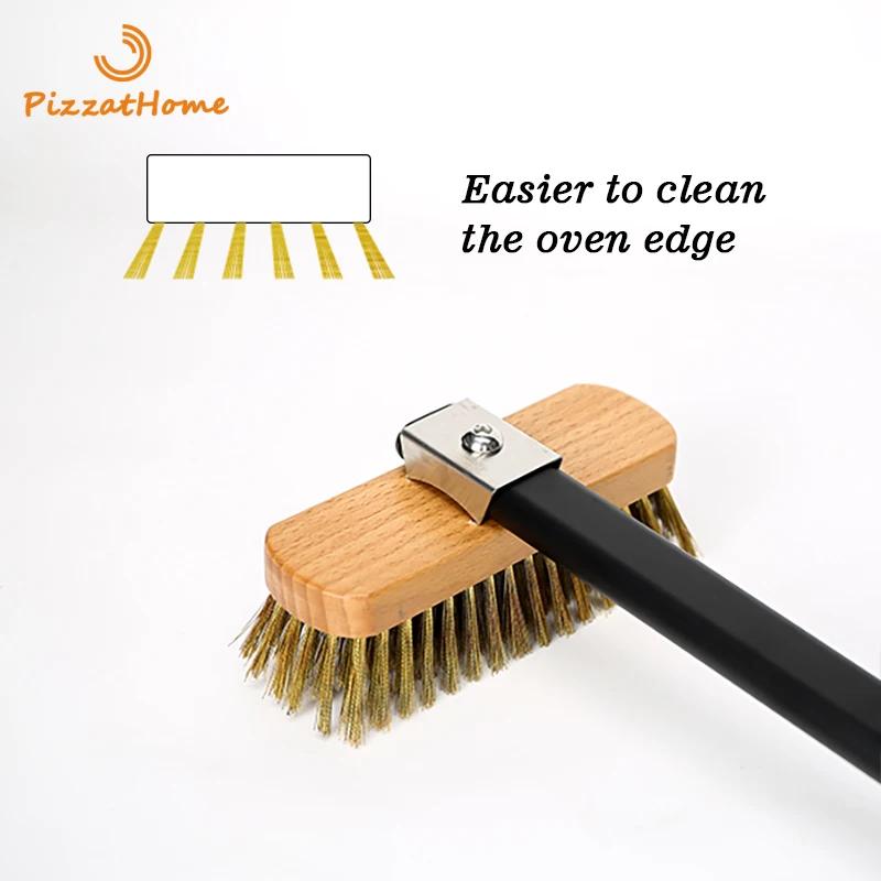 PizzAtHome four à Pizza biseauté brosse en cuivre poils grattoir en laiton ménage gril nettoyage fou