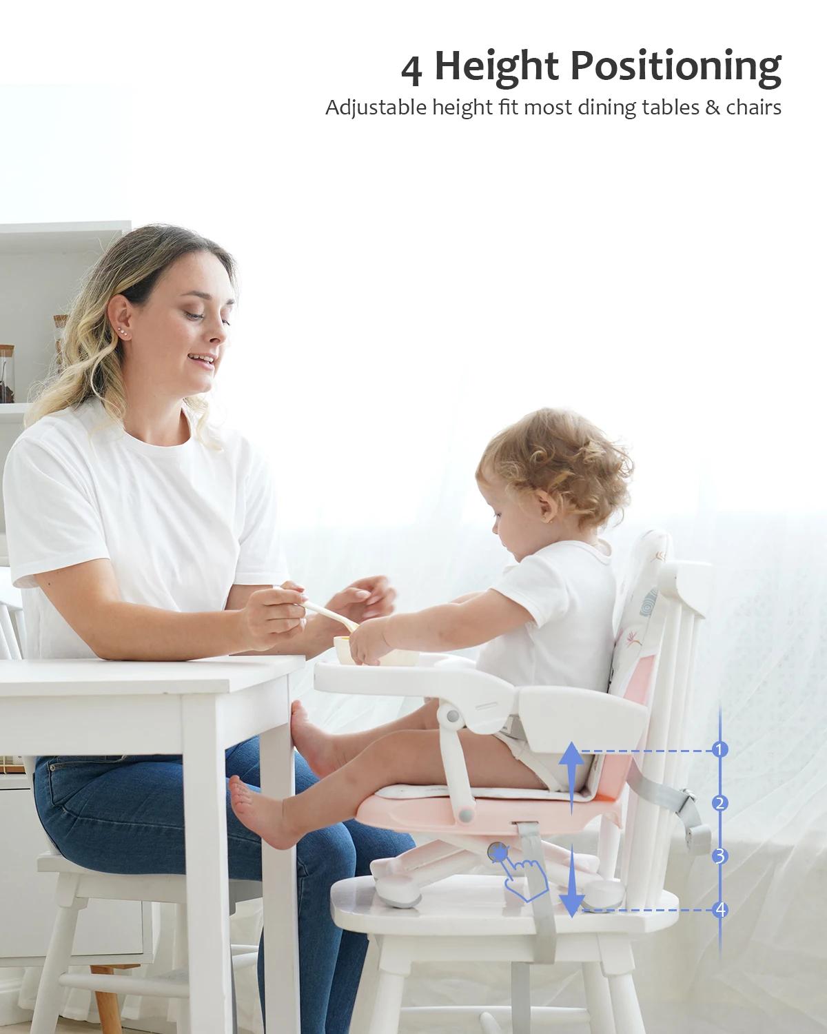 UBRAVOO Rehausseur, chaise haute portable et réglable avec plateau amovible pour enfants de 6 mois à