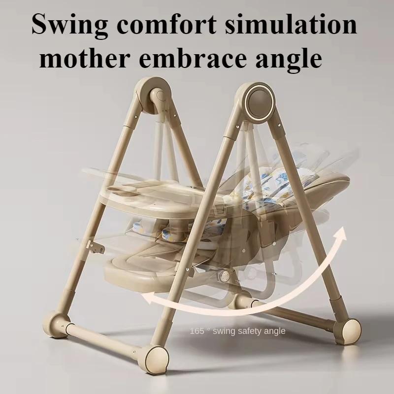 Chaise haute multifonction pour enfants, réglable, 2 en 1, roues lisses, pliable, chaise inclinable 
