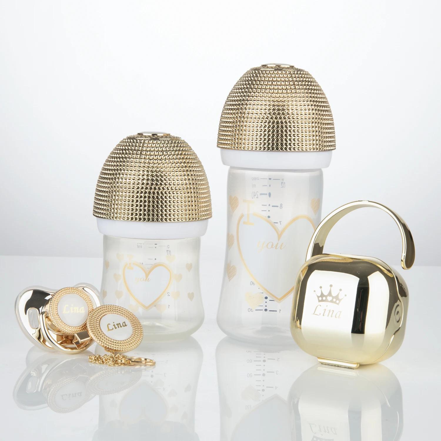 Miyocar – joli ensemble de tétines et biberons pour bébé de 0 à 6 mois, luxueux et personnalisé avec