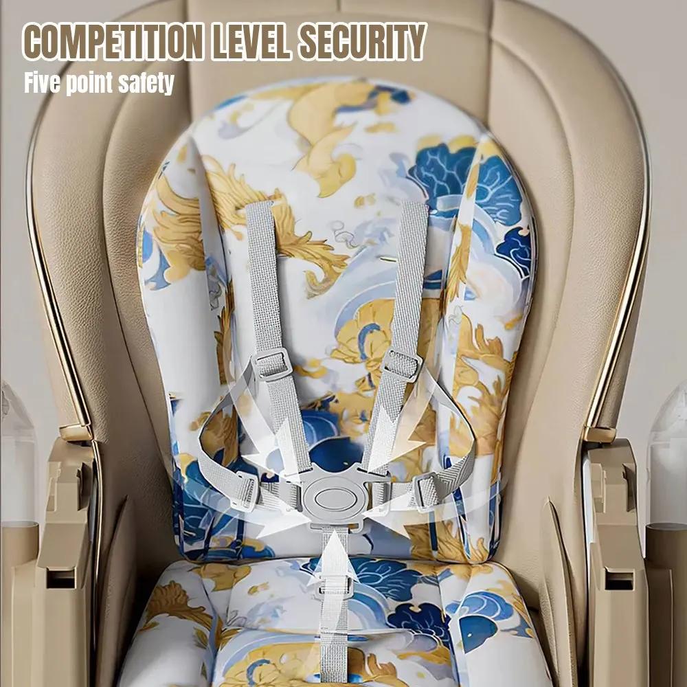 Chaise haute multifonction pour enfants, réglable, 2 en 1, roues lisses, pliable, chaise inclinable 