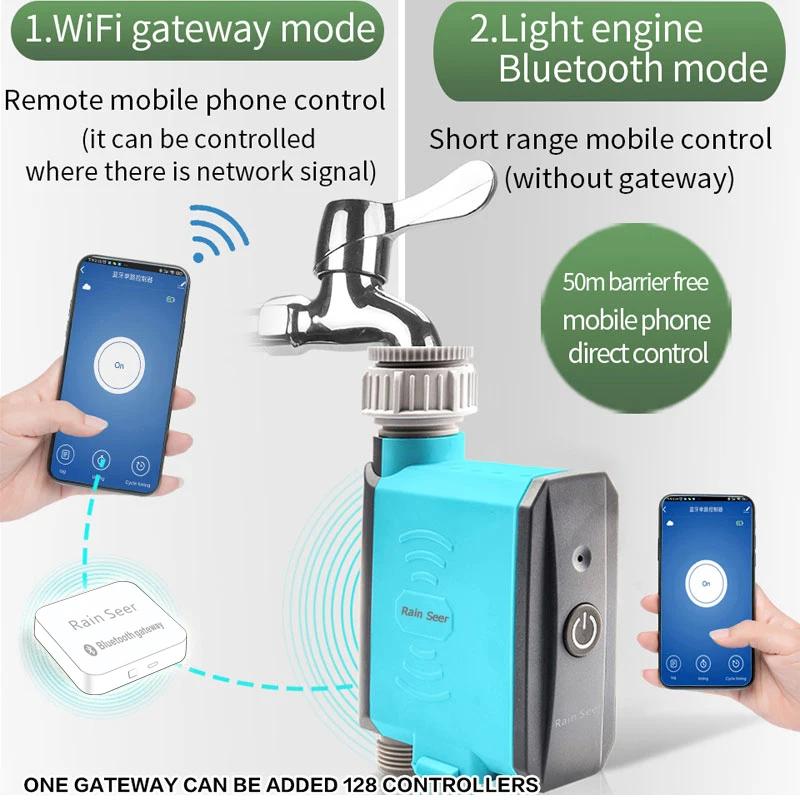 Soudeur de pluie Tuya Bluetooth, minuterie d'arrosage pour jardin et maison, minuterie d'eau WiFi, t