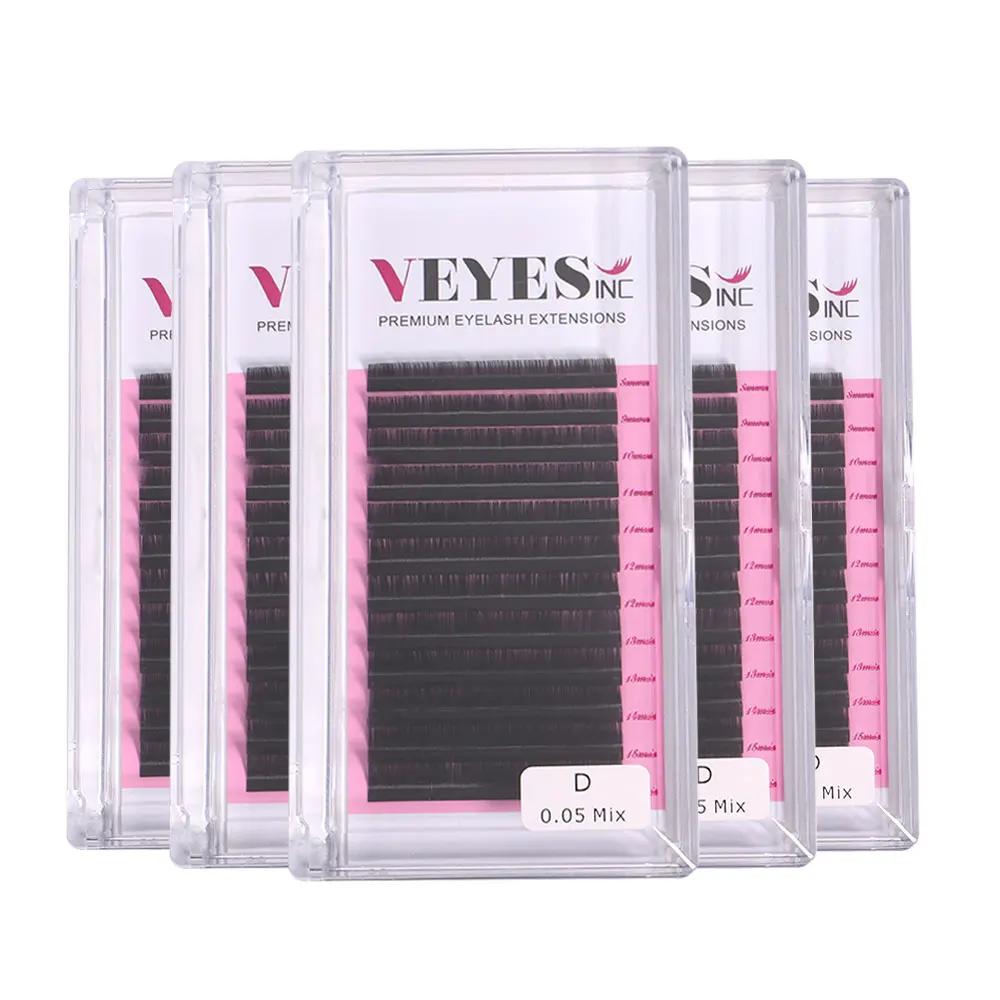 Veyes – Extensions de cils individuels en Faux vison, 5 étuis/Lot, cils professionnels classiques do