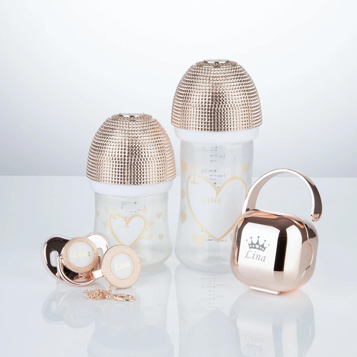 Miyocar – joli ensemble de tétines et biberons pour bébé de 0 à 6 mois, luxueux et personnalisé avec