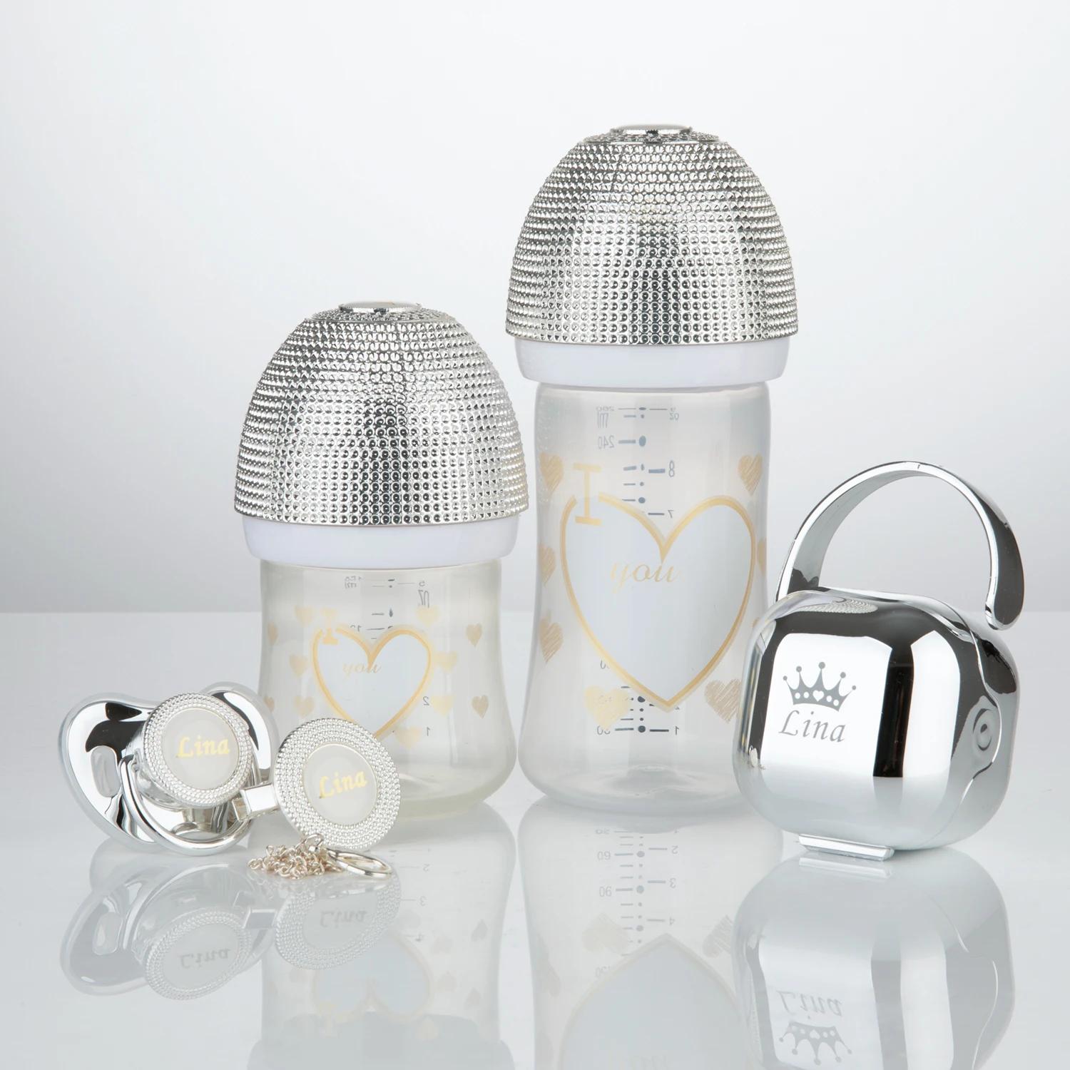 Miyocar – joli ensemble de tétines et biberons pour bébé de 0 à 6 mois, luxueux et personnalisé avec