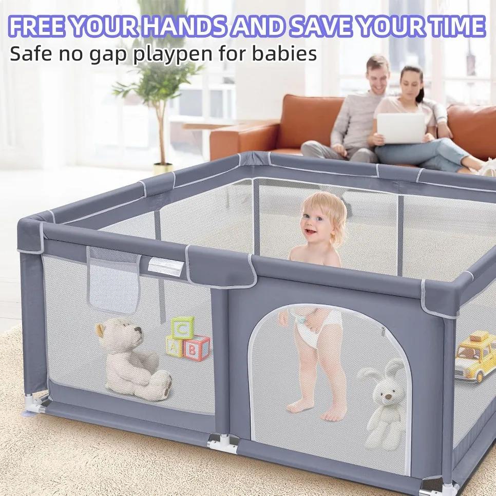 Parc pour bébé, parc de jeu extra large pour une utilisation en intérieur et en extérieur, 360 ° A