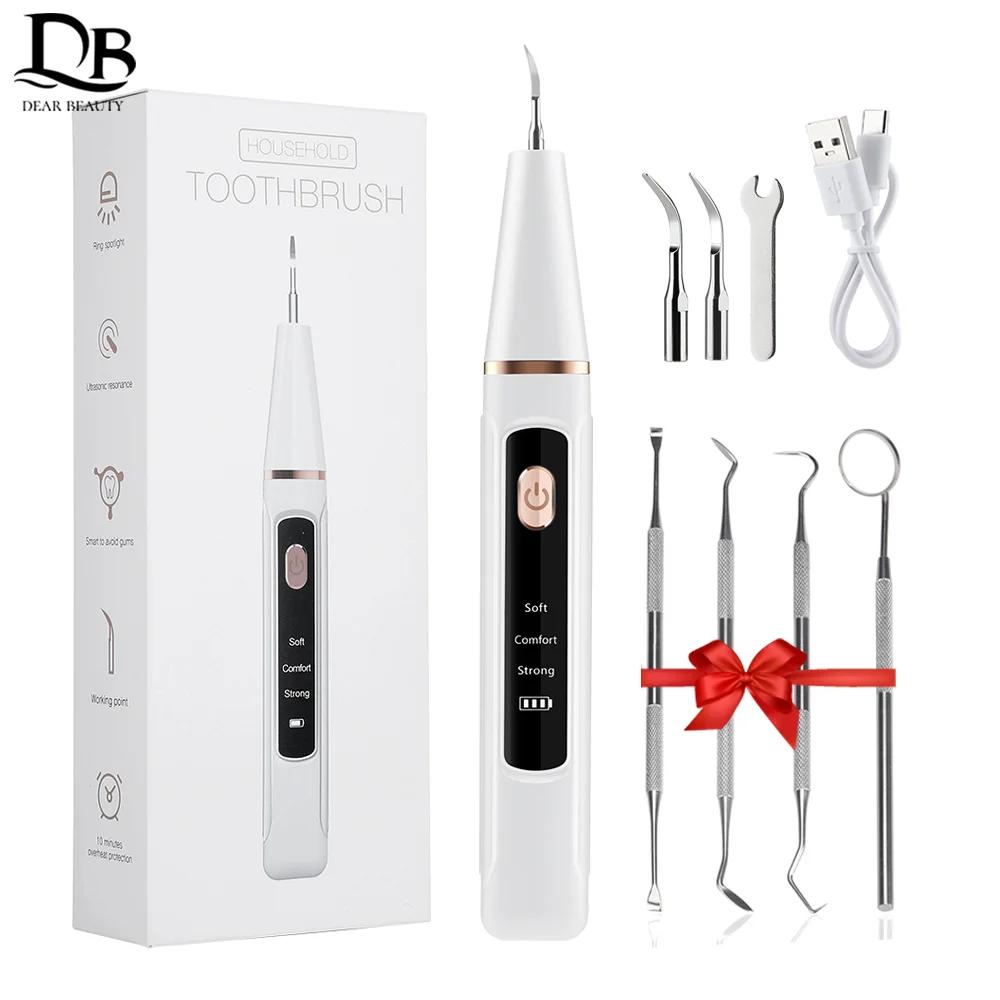 Nettoyeur de tartre à dents ultrasonique, détartreur dentaire électrique, blanchiment des dents, tac