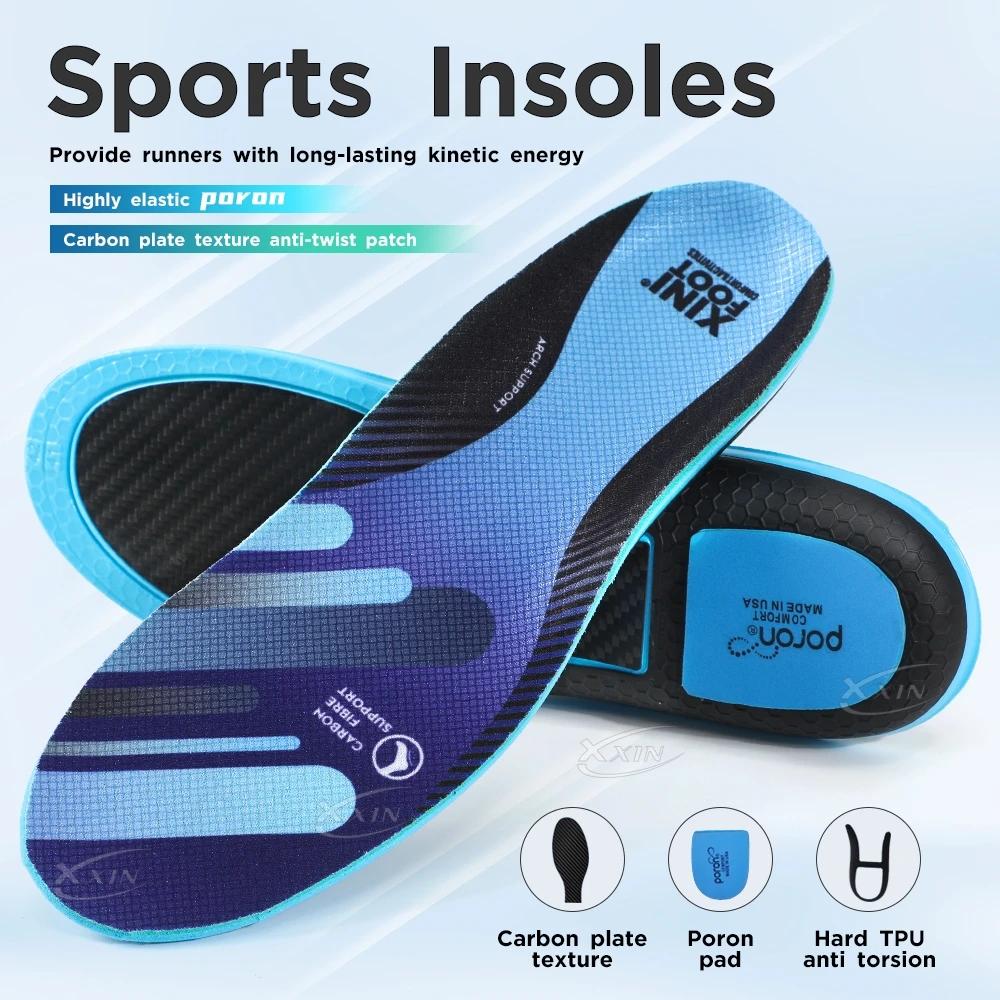 【Xxin】 semelle intérieure en Fiber de carbone Poron amorti talon soutien de la voûte plantaire semel