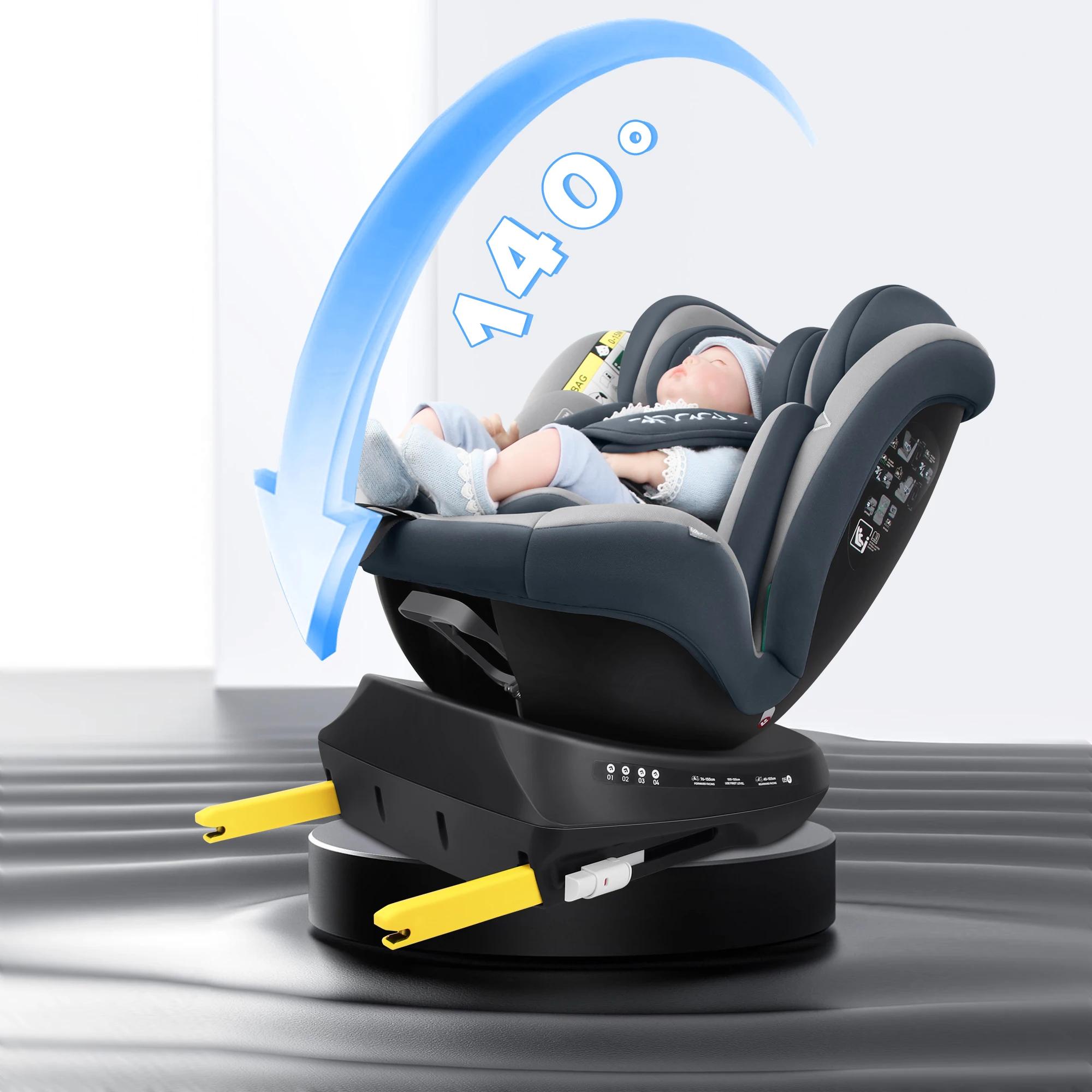 Reecle i-Size Siège Auto 360 Pivotant ISOFIX 40-150 cm, de la naissance à 12 ans (0-36 kg), ECE R129