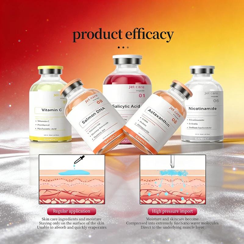 Ampoules à Jet d'acide hyaluronique, sérum pour le visage, Astaxanthine, Peptide de cuivre, collagèn