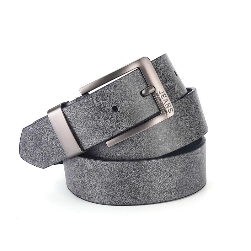 Ceinture en cuir PU pour hommes, de haute qualité, avec boucle ardillon en métal, pour loisirs et af