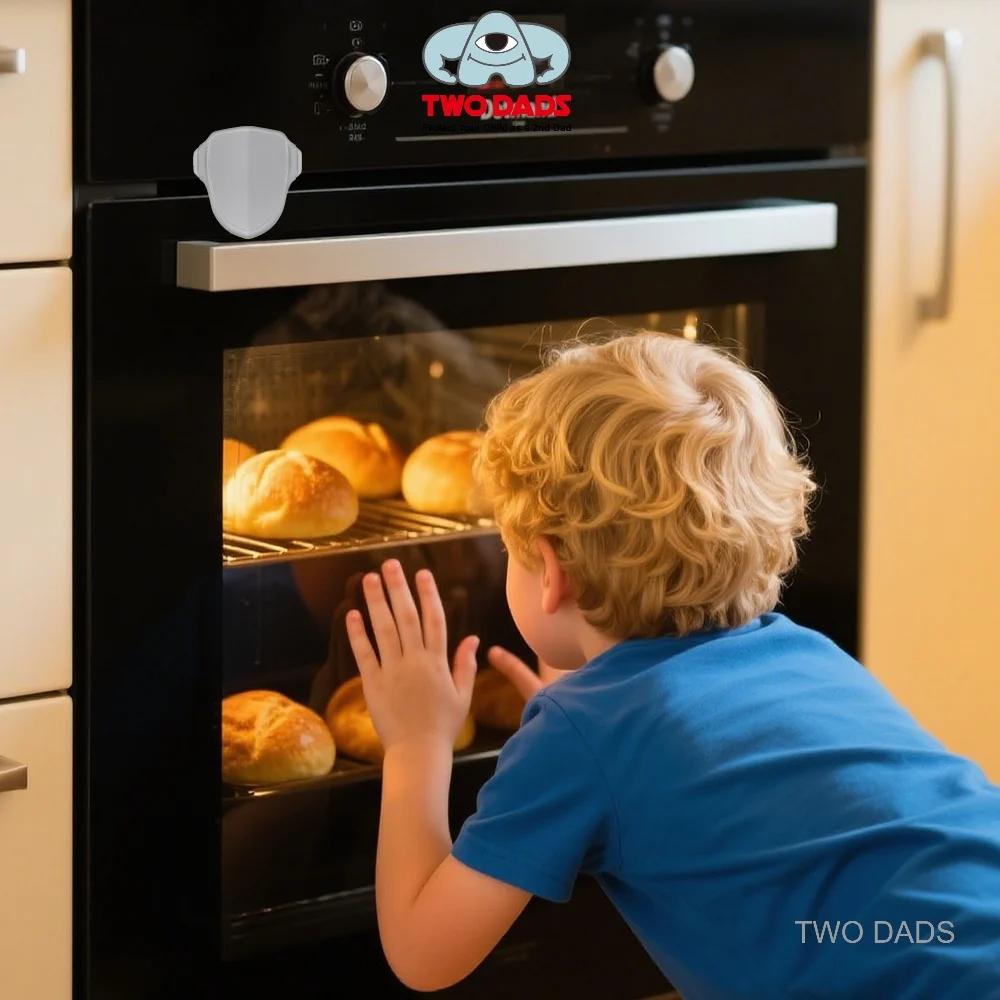 1 paquet de serrures de four de sécurité pour enfants-installation adhésive de serrure polyvalente à