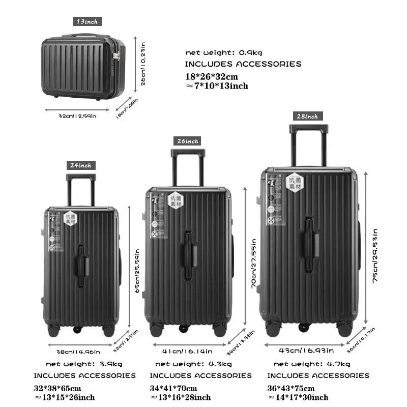 Bagages Spinner Multifonctions avec Port de Chargement USB et Porte-Gobelet, Cadre en Aluminium, Équ