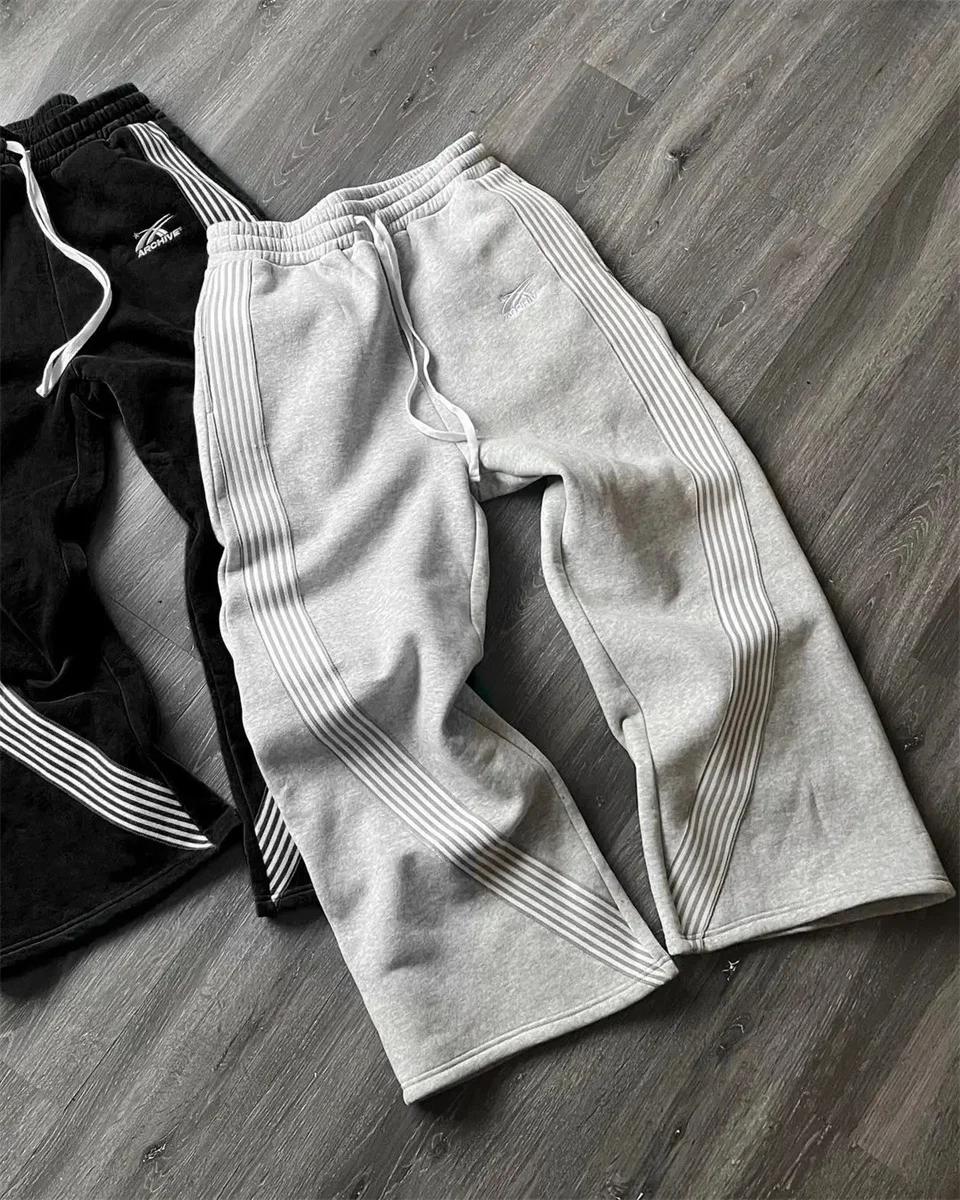 Y2k brodé noir gris pantalons décontractés camouflage fonctionnel tactique fonctionnel hommes femmes
