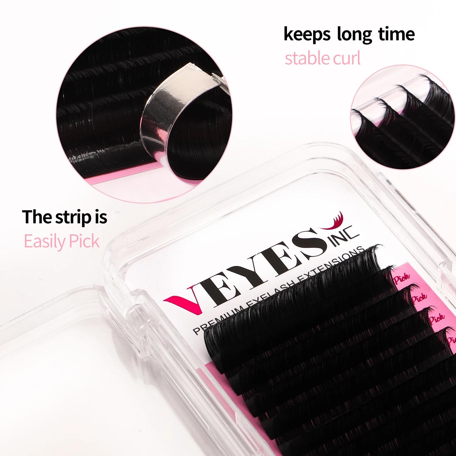 Veyes – Extensions de cils individuels en Faux vison, 5 étuis/Lot, cils professionnels classiques do