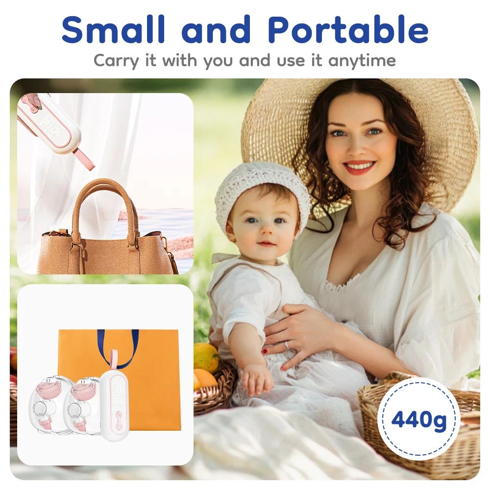MAMIJOY AV66 tire-lait Portable à faible bruit tire-lait avec 4 Modes 15 niveaux Double tire-lait él