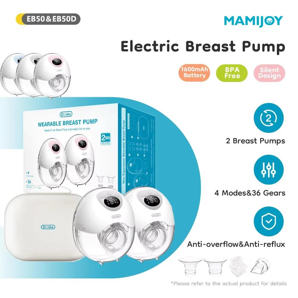 Tire-lait électrique portable MAMIJOY 4 modes 36 niveaux - Silencieux 35dB mains libres allaitement