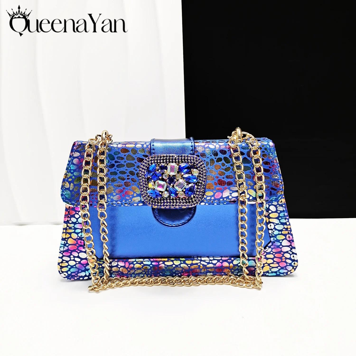 Chaussures et sacs au Design de mode italien, ensemble assorti, talons hauts à bout ouvert, strass d