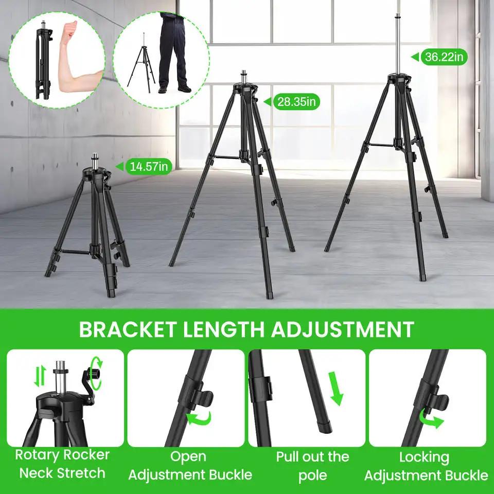 4D 16-Line Laser Level with Auto-Leveling, USB-Rechargeable Lithium Battery, High-Power Laser for Fl