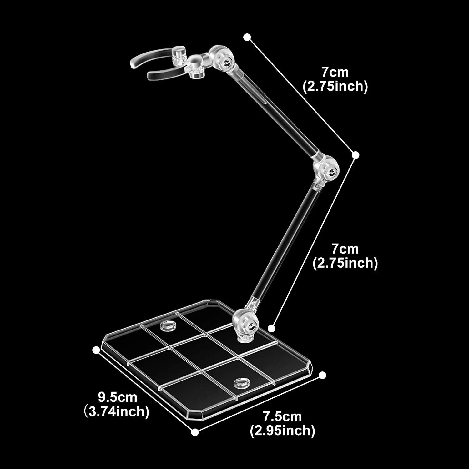 Présentoir de figurines d'action, 9 pièces, Base transparente, Support de modèle de poupée, Compatib