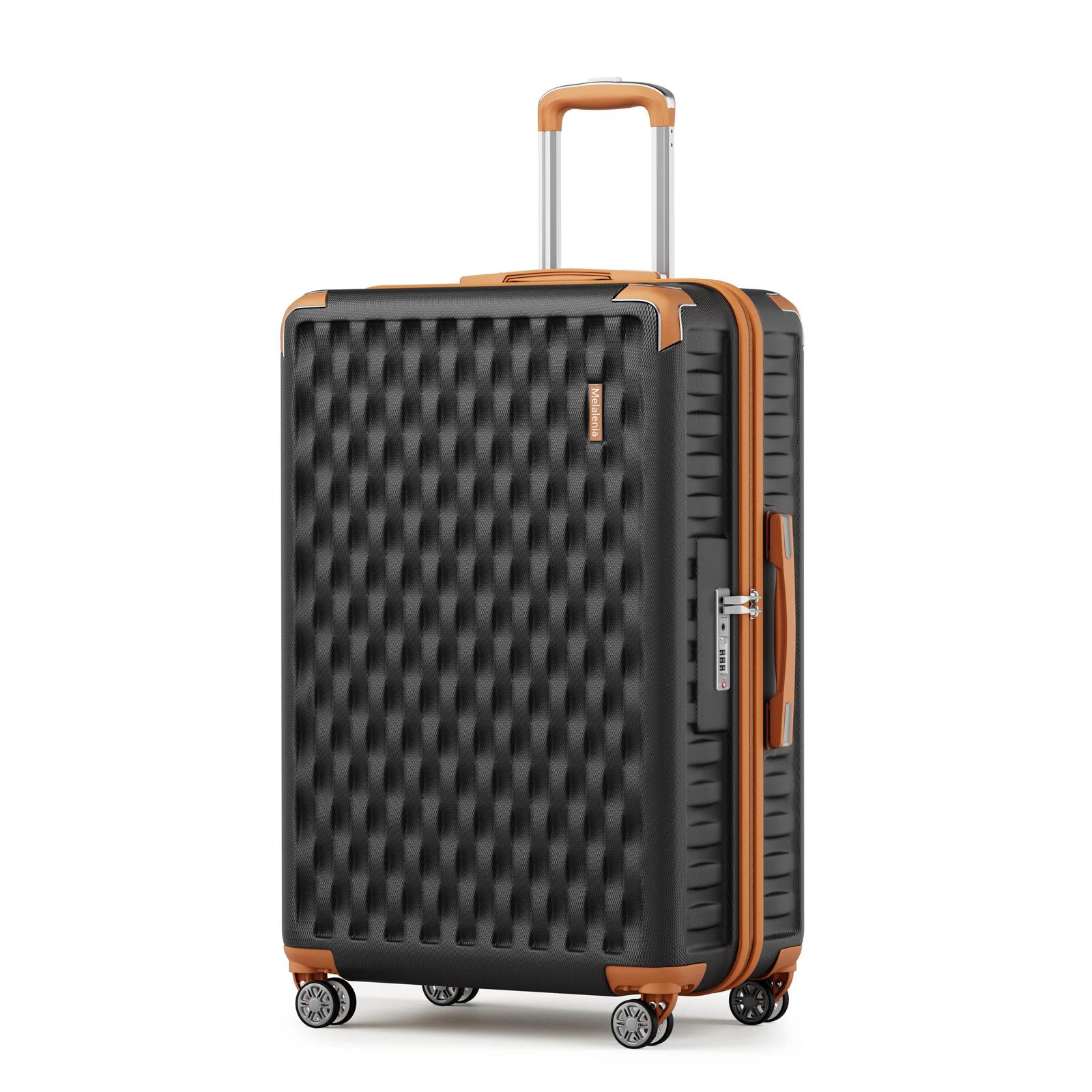 Bagage Melalenia, valise ABS à coque rigide avec serrure TSA avec roue rotative, bagage moyen léger 