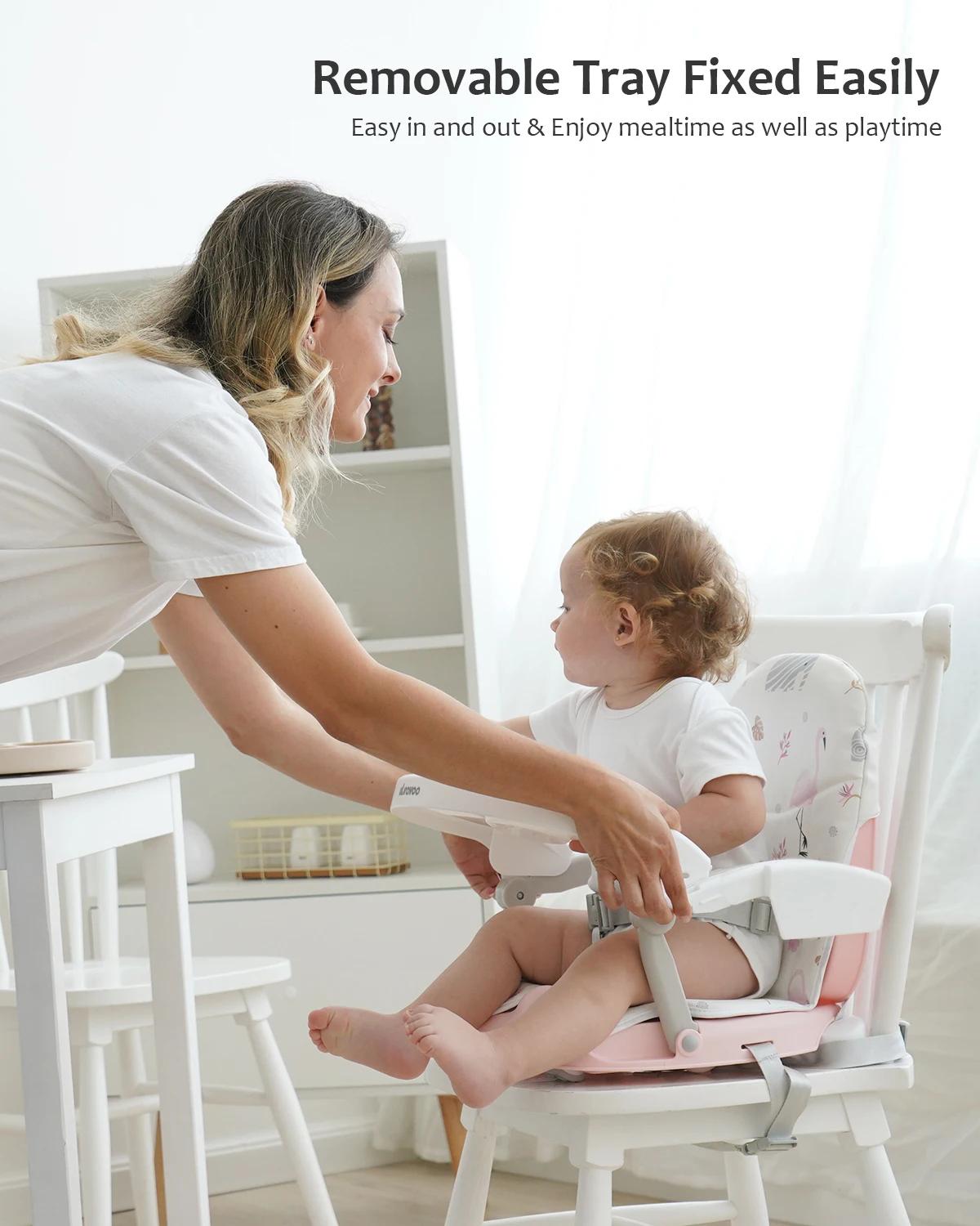 UBRAVOO Rehausseur, chaise haute portable et réglable avec plateau amovible pour enfants de 6 mois à