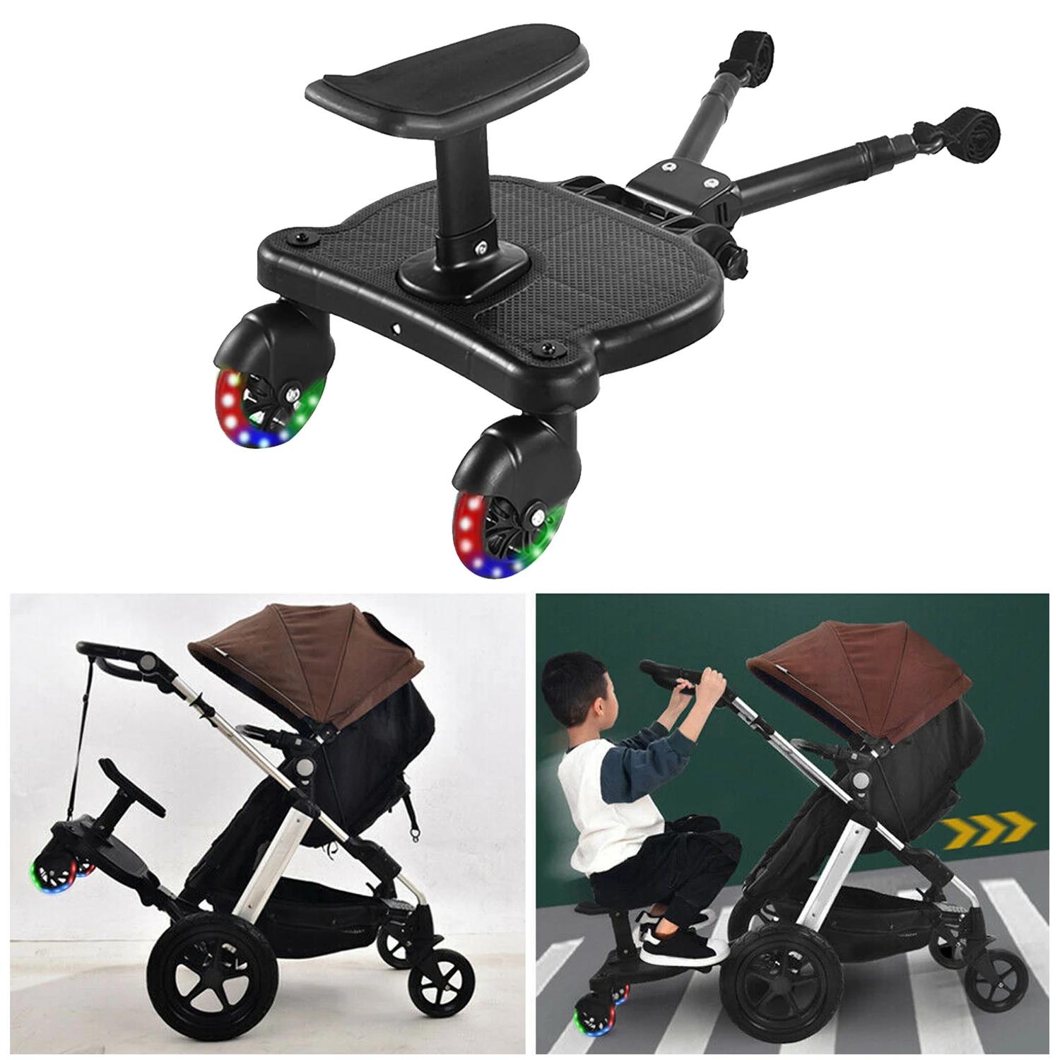 Adaptateur de pédale pour poussette avec siège et dossier amovibles 360° °   Roues rotatives, pédale