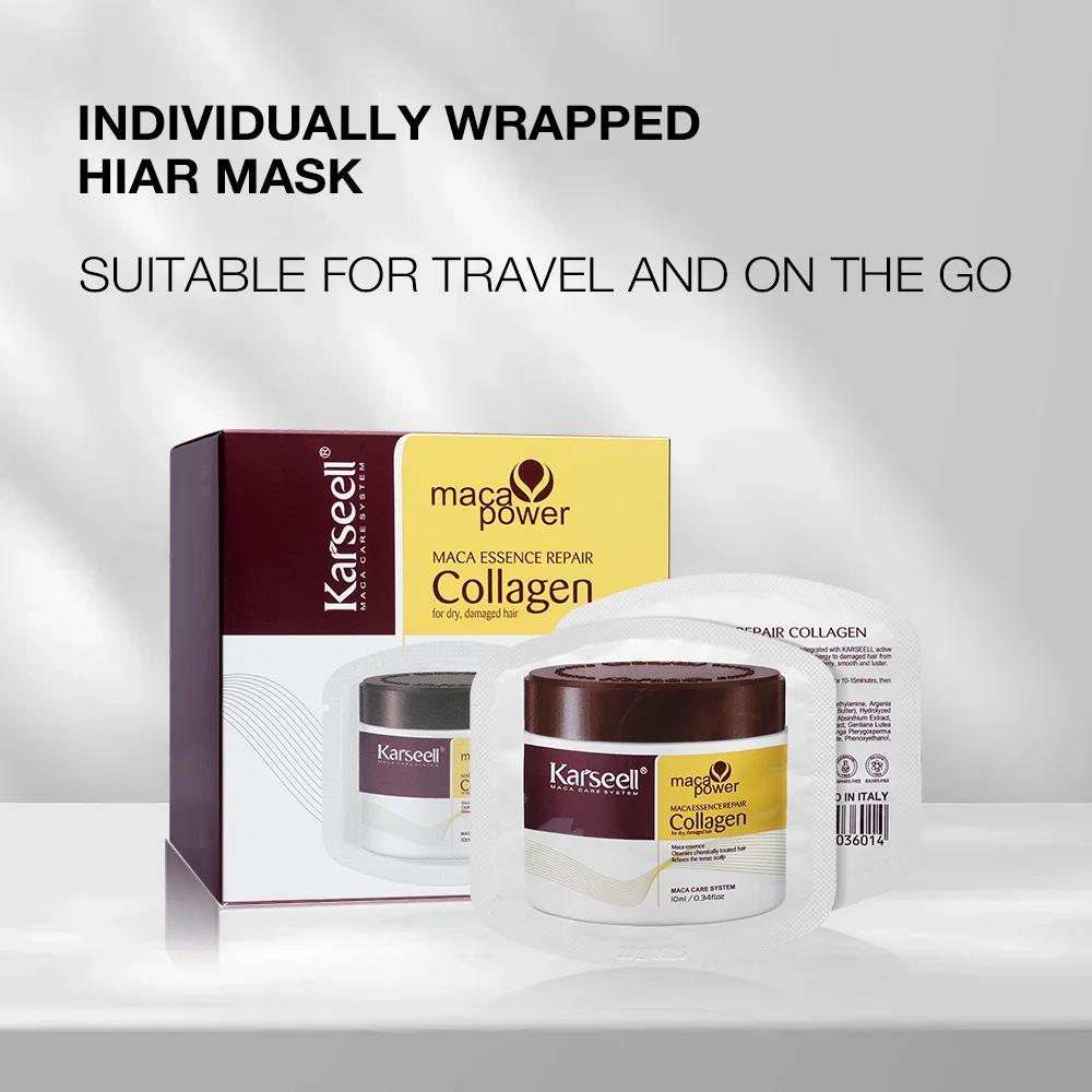 Karseell 24 paquets/boîte masque capillaire au collagène Essence traitement capillaire au collagène 