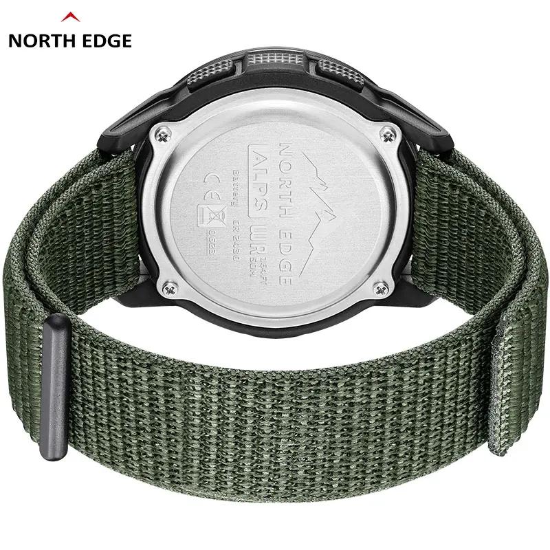 NORTH EDGE ALPS montre numérique en fibre de carbone pour hommes choc militaire sport boussole extér