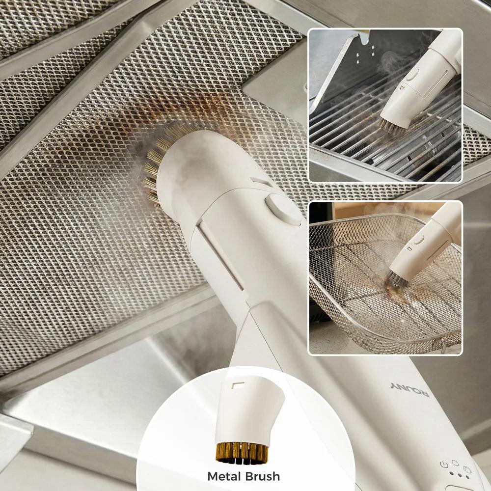 Nettoyeur vapeur 1200W portable/sur pied avec 3 barres 135 ° Nettoyeur de sols, fenêtres et cuisine 
