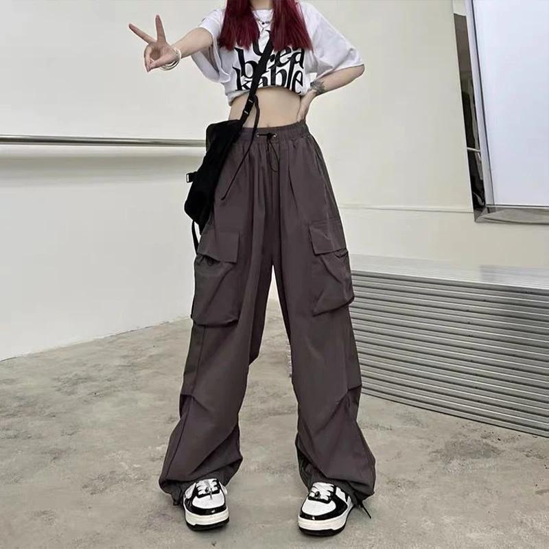 Pantalon de jogging décontracté pour femmes, couleur unie, taille basse, cordon de serrage, jambes l
