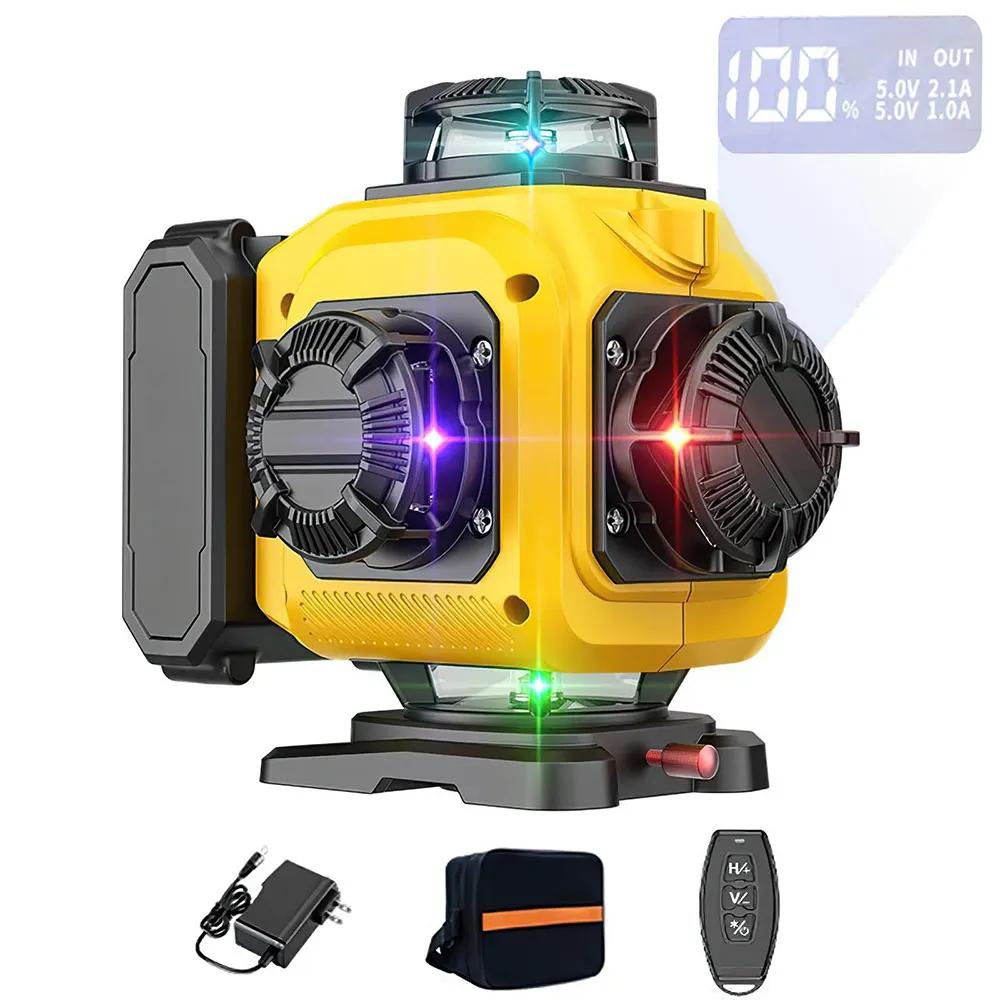 Professional 16 Lines 4D Laser Level Automatic 360° Horizontal ＆ Vertical Powerful Lines Laser Level