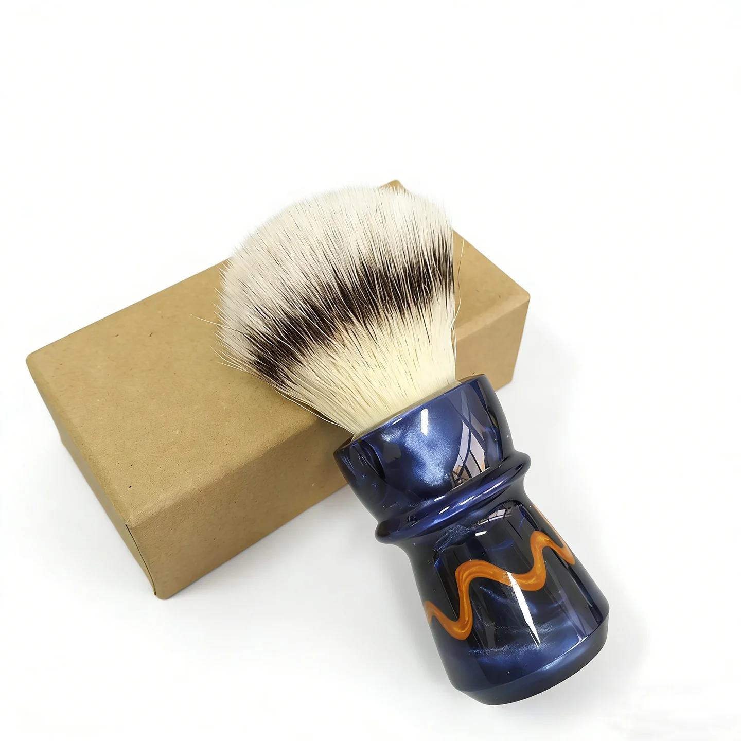 Pinceau à raser Dscosmetic EmberTwist CN6 en poils synthétiques et manche en résine pour homme