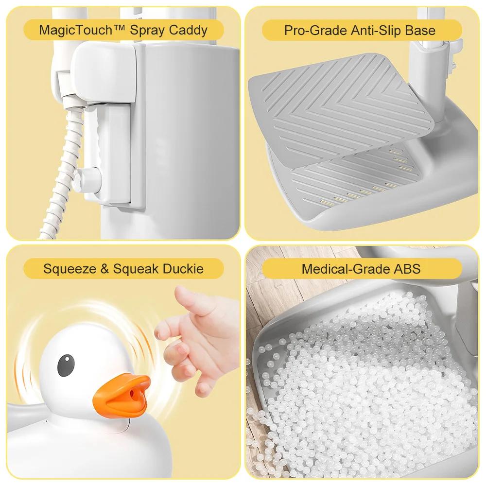 Support de bain réglable pour bébé, antidérapant, pliable, peu encombrant, portable, pour enfants de