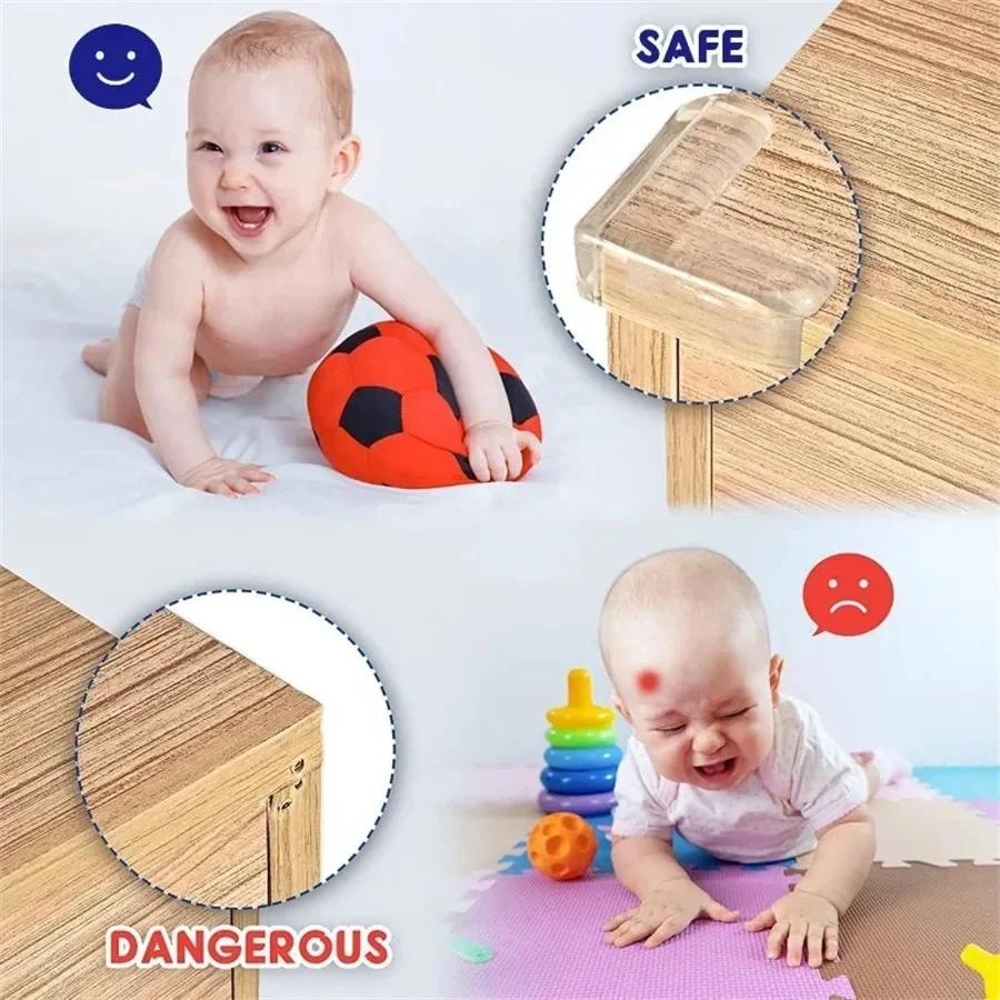 4/10/16 pièces bébé sécurité coin Silicone protecteur Table doux Transparent enfants Anti Collision 