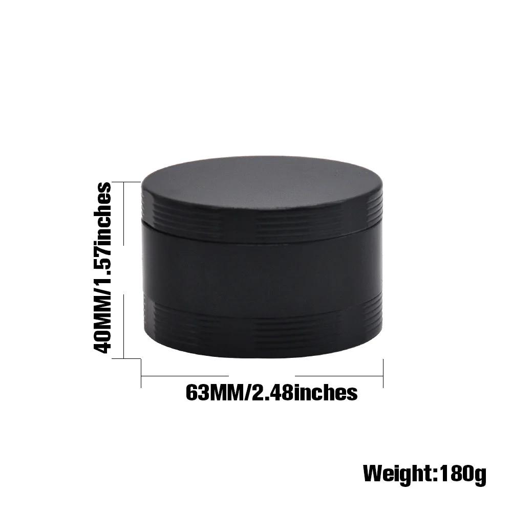 Broyeur d'herbes avec revêtement en céramique antiadhésif, 63mm, broyeur d'épices, de fumée de tabac