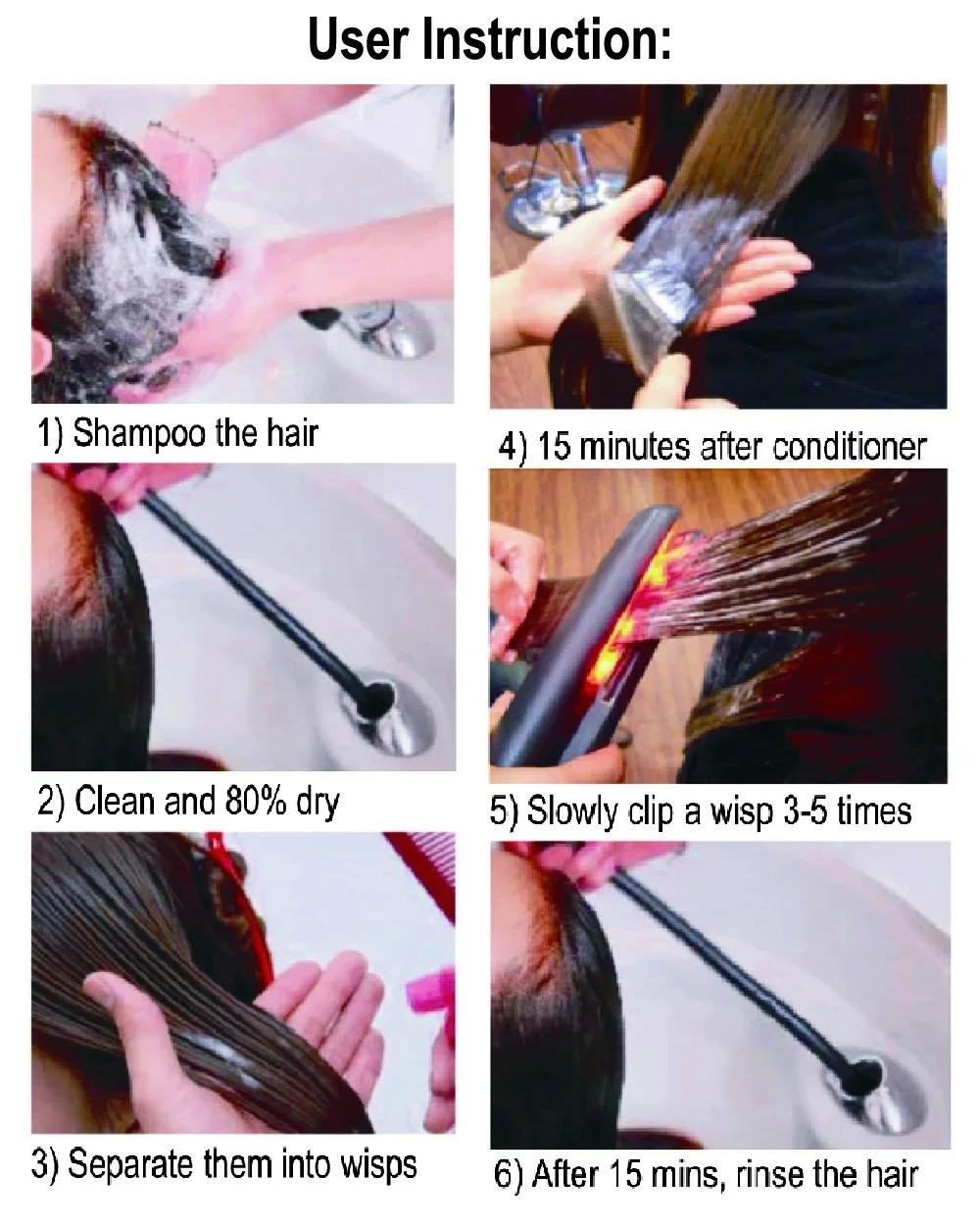 RUCHA-Fer à lisser infrarouge à ultrasons, soin des cheveux froids, traitement capillaire profession