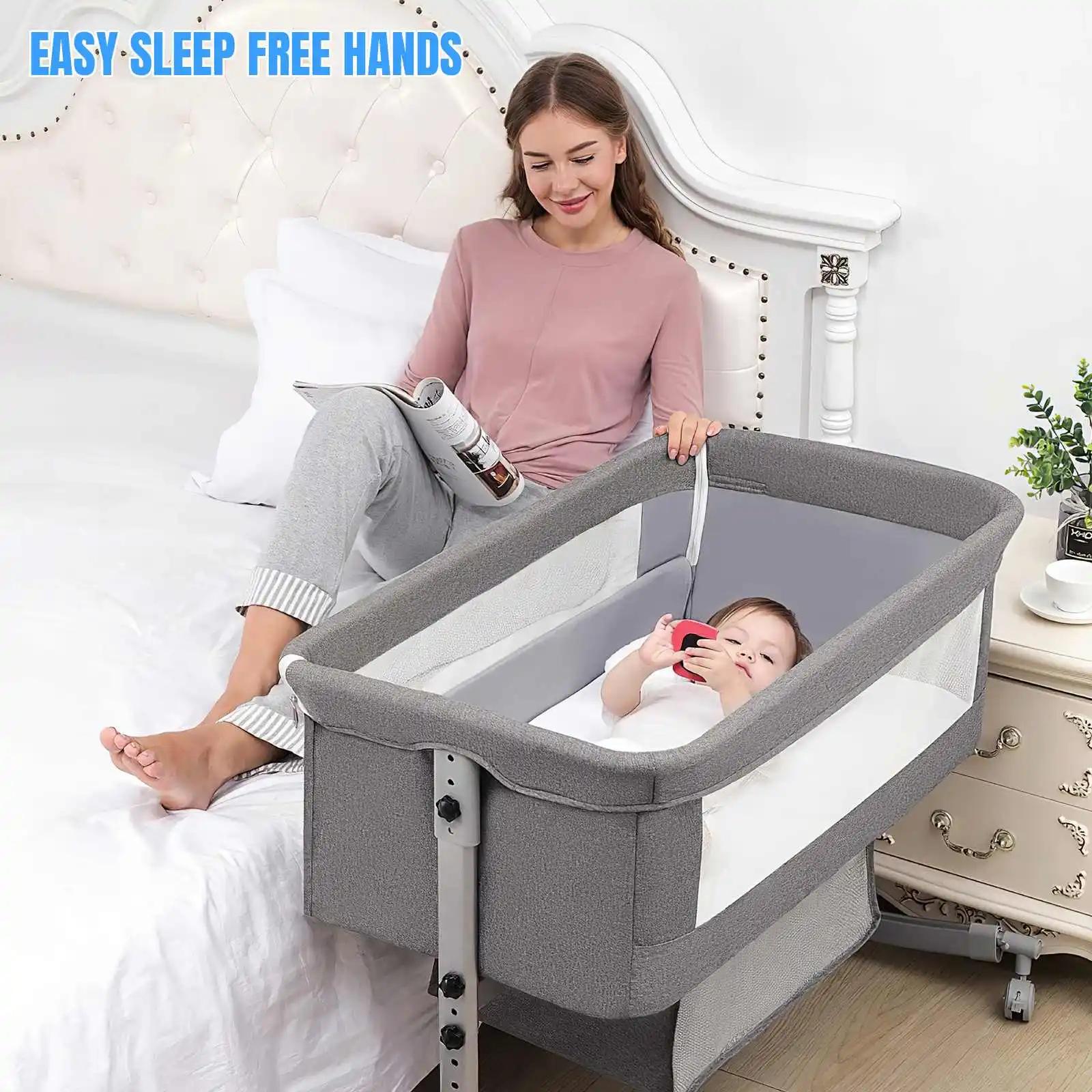 Lit bébé 3 en 1, lit d'appoint, parc pour bébé, 0-3 ans, multifonction, pliable et relevable, avec m