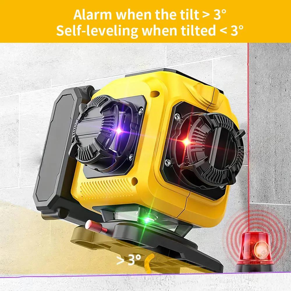 Professional 16 Lines 4D Laser Level Automatic 360° Horizontal ＆ Vertical Powerful Lines Laser Level