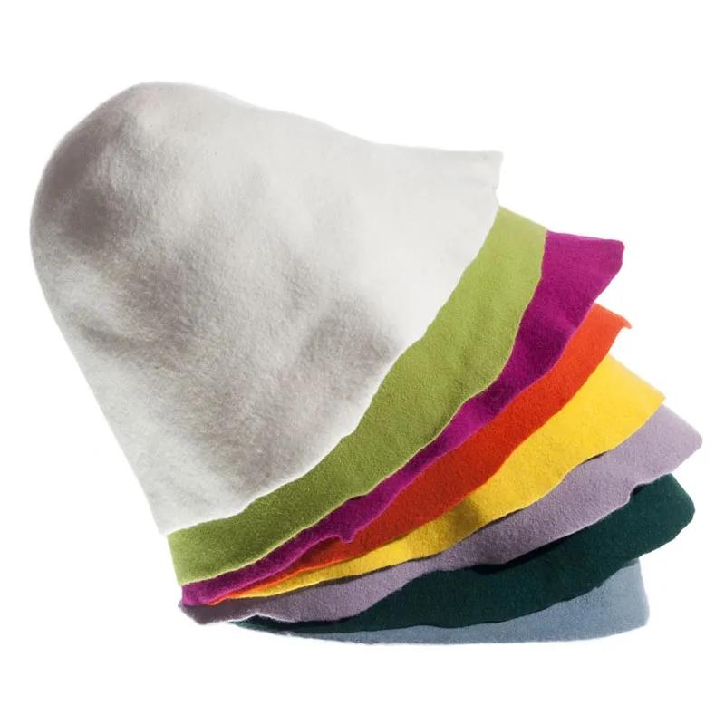 Femmes Cloche seau feutre chapeau grande laine feutre cône capuche chapeau corps pour chapellerie ch