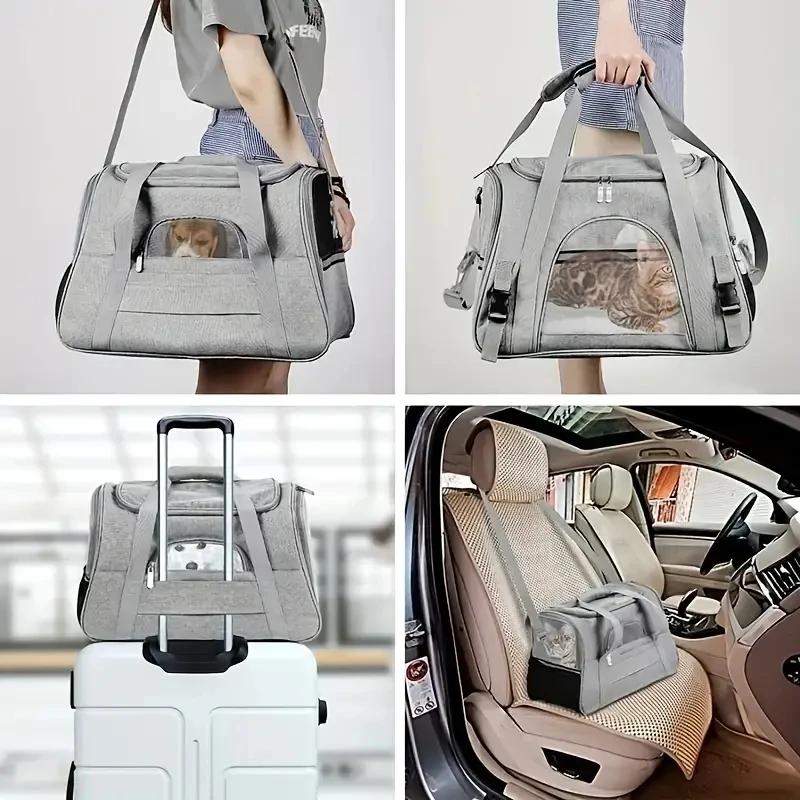 Porte-animaux pour chats de grande et moyenne taille, porte-animaux à côtés souples pour chats et ch