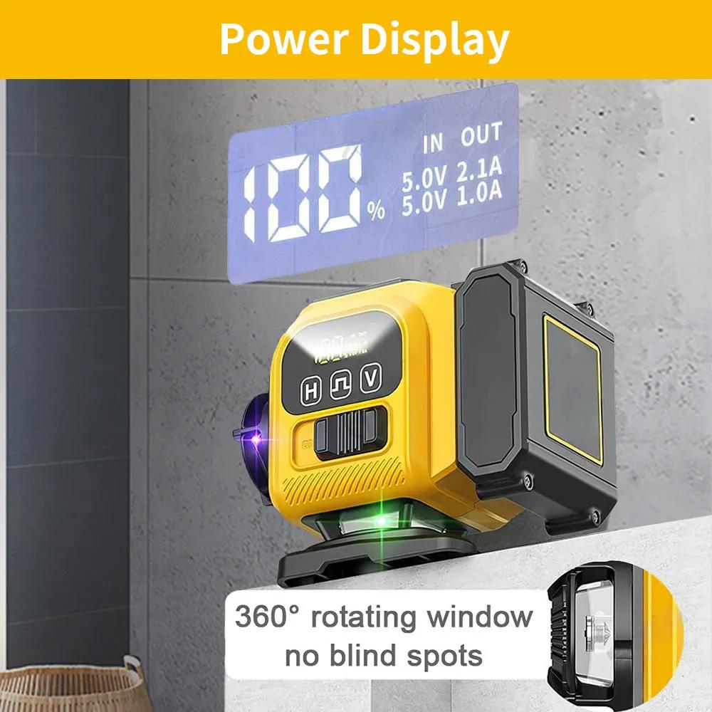 Professional 16 Lines 4D Laser Level Automatic 360° Horizontal ＆ Vertical Powerful Lines Laser Level