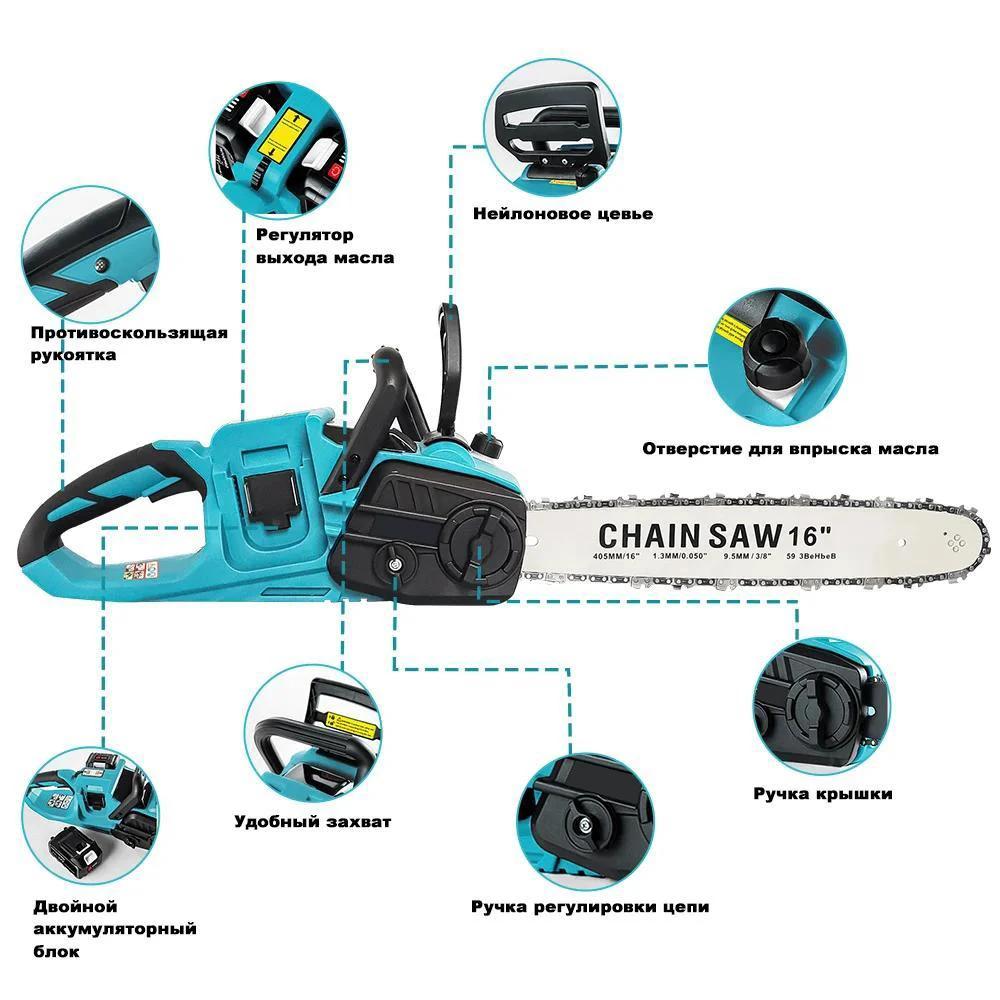 Makita – tronçonneuse électrique sans balais de 16 pouces, outil électrique pour le travail du bois,