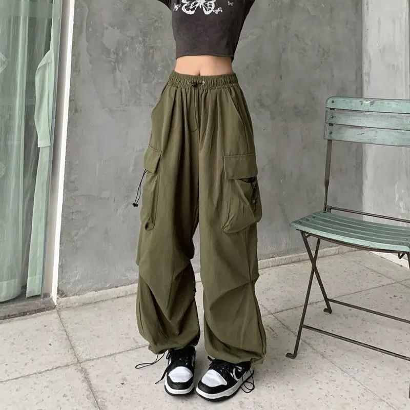 Pantalon de jogging décontracté pour femmes, couleur unie, taille basse, cordon de serrage, jambes l