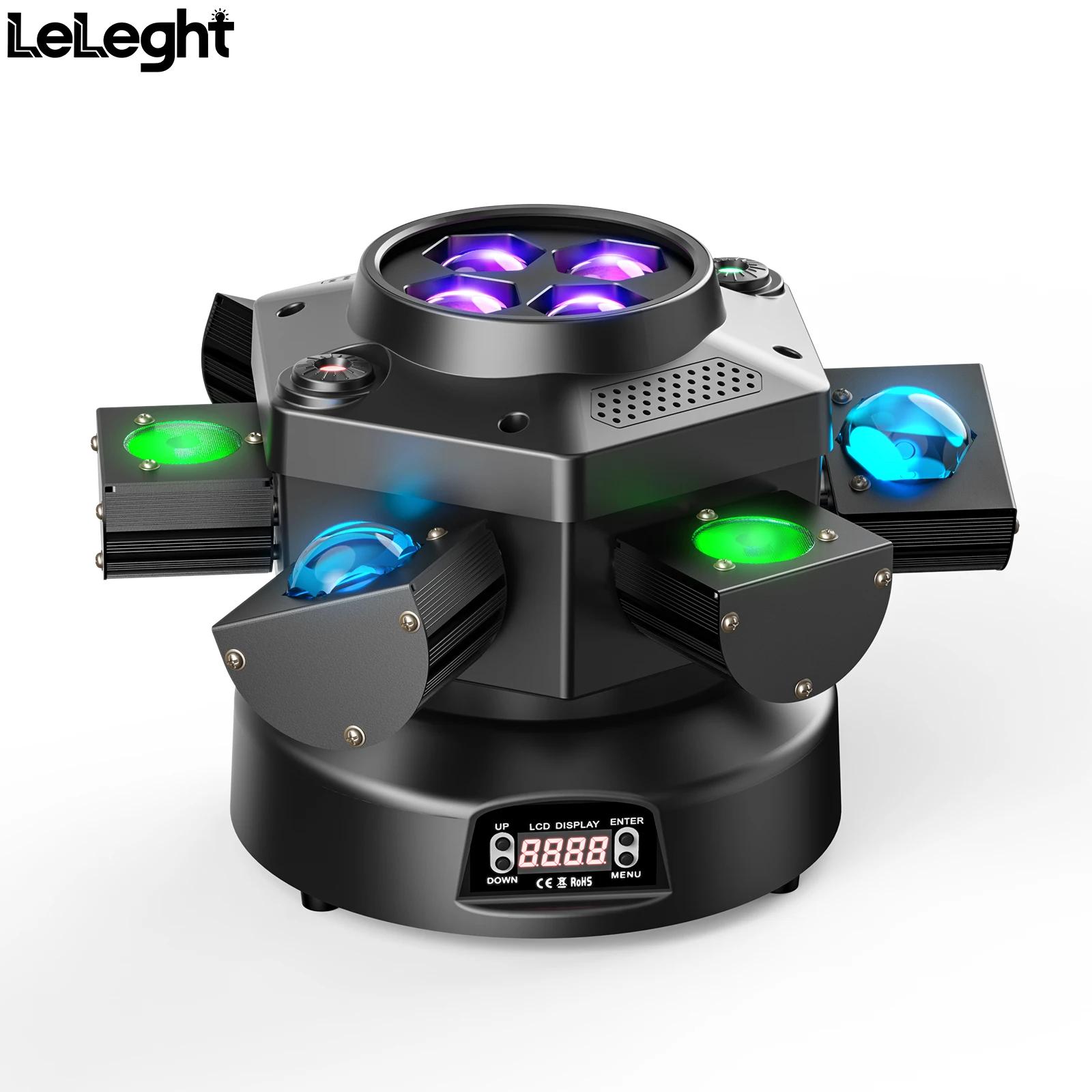 Leleght 200W RGBW 4 en 1 effet de lumière et effet étoilé contrôlé DMX512 activé par le son et maîtr