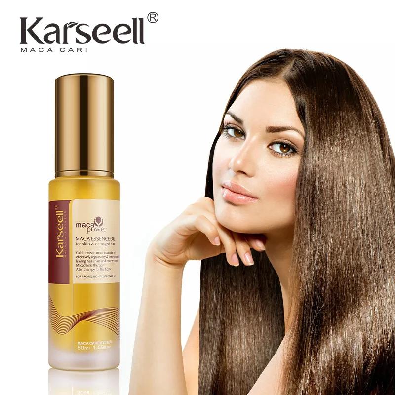 Karseell 50ml huile d'argan marocaine pour la guérison des cheveux pressé à froid huile d'argan sans