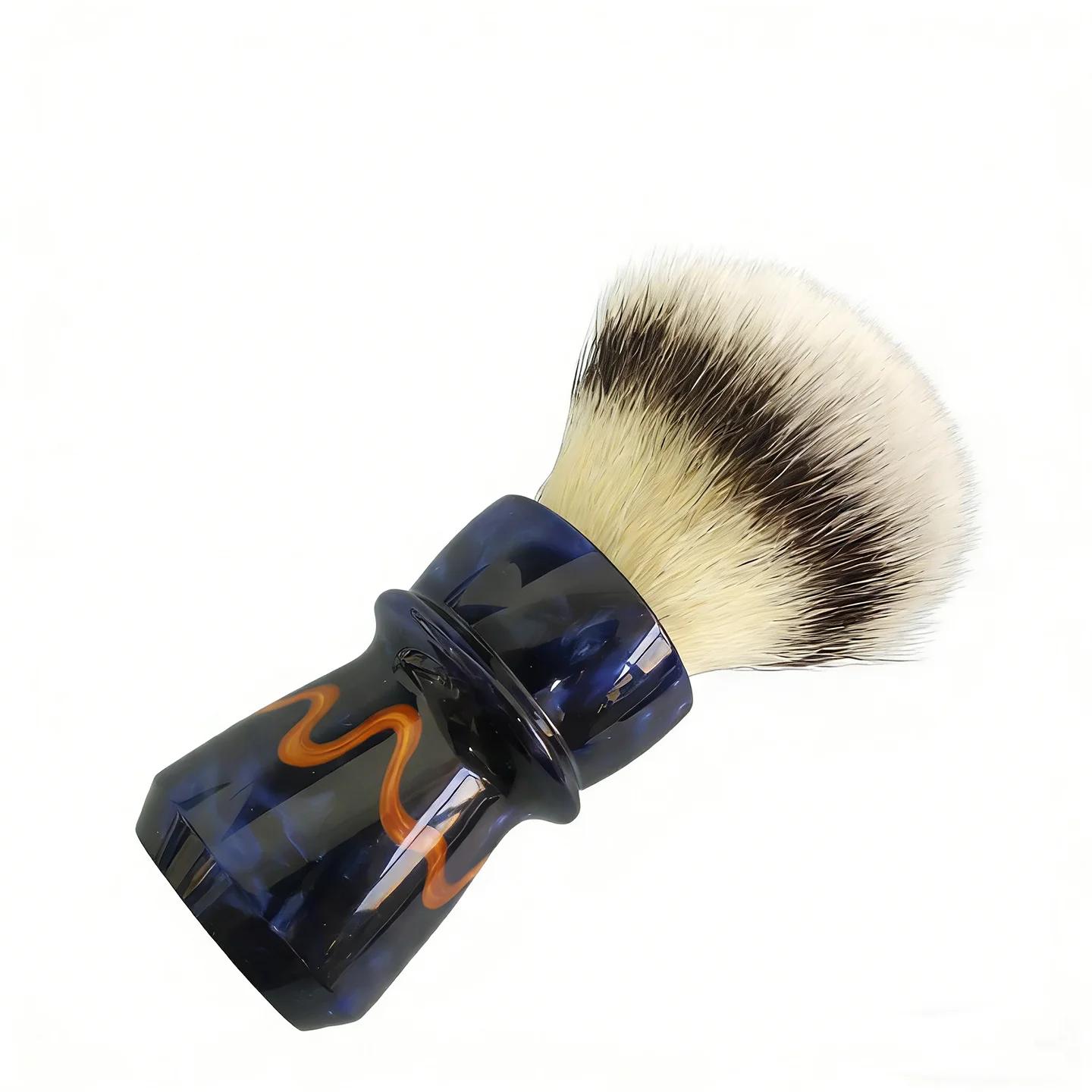 Pinceau à raser Dscosmetic EmberTwist CN6 en poils synthétiques et manche en résine pour homme