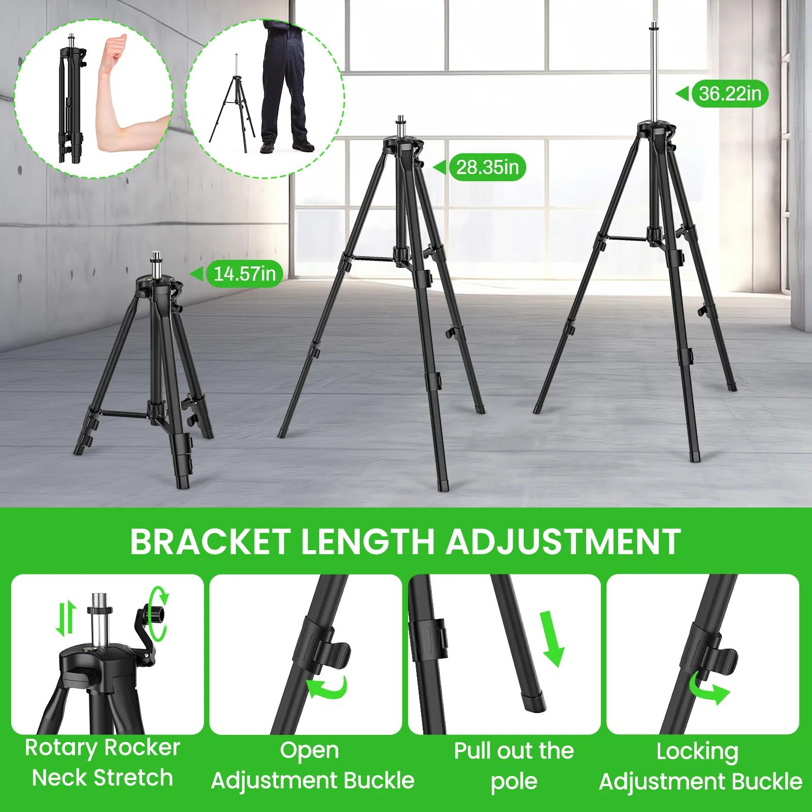 Niveau Laser 4D 16 lignes, ligne verte, auto-nivelant 360, puissance horizontale et verticale, outil