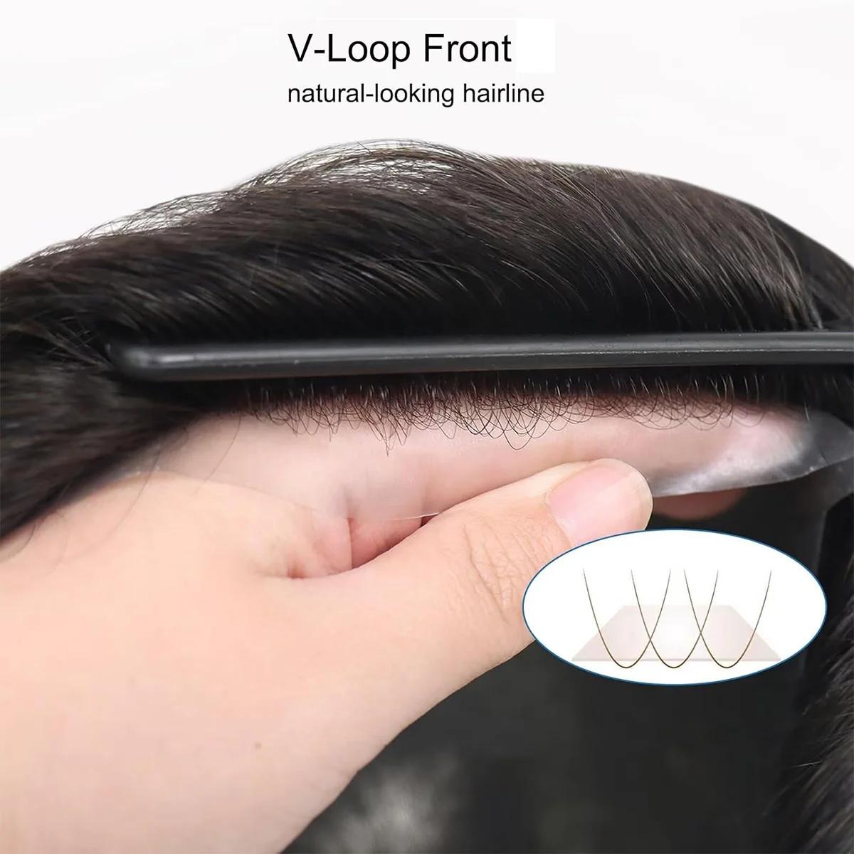 Toupet de peau fine, cheveux naturels, naissance des cheveux naturelle, prothèse capillaire à Double